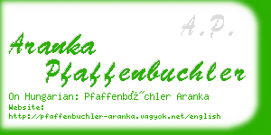 aranka pfaffenbuchler business card